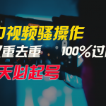 （9649期）中视频骚操作，双重去重100%过原创，3天比必起号，简单无脑，月入3W+