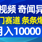 （9627期）中视频奇闻异事，冷门赛道条条爆款，月入10000＋