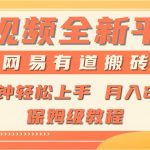 （9520期）全新短视频平台，网易有道搬砖，月入1W+，平台处于发展初期，正是入场最…