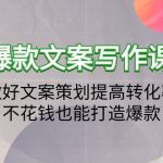 （9508期）爆款文案写作课：做好文案策划提高转化率，不花钱也能打造爆款（19节课）