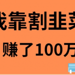 （9173期）我靠割韭菜赚了 100 万