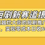 （10132期）短剧新赛道揭秘：如何弯道超车，超越烂大街的短剧推广玩法，实现零成本…