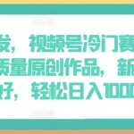 全网首发，视频号冷门赛道，AI制作高质量原创作品，新人小白友好，轻松日入1000+