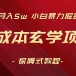 月入5w+，小白暴力掘金，0成本玄学项目，保姆式教学（教程+软件）