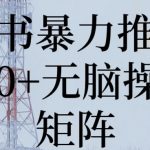小红书暴力推文日入200+无脑操作可矩阵
