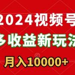 （8994期）2024视频号多收益新玩法，每天5分钟，月入1w+，新手小白都能简单上手