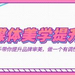 自媒体-美学提升营 手把手带你提升-品牌审美，做一个有调性博主（11节课）