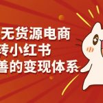 小红书-无货源电商，带你玩转小红书，打造完善的变现体系