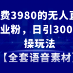（8830期）无人直播精准引流创业粉，日引300+落地实操玩法【全套语音素材】