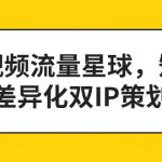 短视频流量星球，短视频差异化双IP策划课（2023新版）