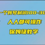 一个账号100-300，有人靠他赚了30多万，中视频另类玩法，任何人都可以做到