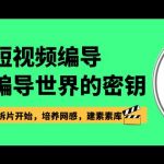 （8670期）短视频-编导进入编导世界的密钥，入门从拆片开始，培养网感，建素素库