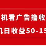 （8572期）手机简单看广告撸收益，单机日收益50-150+，有手机就能做，可批量放大