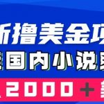 （8215期）最新撸美金项目：搬运国内小说爽文，只需复制粘贴，月入2000＋美金