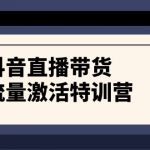 （8185期）抖音直播带货-流量激活特训营，入行新手小白主播必学（21节课+资料）