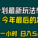 （8151期）视频号分成计划最新玩法，日入500+，年末最后的冲刺