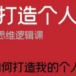 如何打造个人IP？这是一堂思维逻辑课“我该如何打造我的个人IP？”