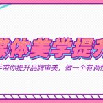 （7404期）自媒体-美学提升营  手把手带你提升-品牌审美，做一个有调性博主（11节课）