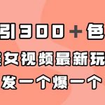 （7273期）日引300＋色粉，美女视频最新玩法，发一个爆一个