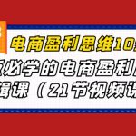 （6899期）电商盈利-思维10步曲，老板必学的电商盈利底层逻辑课（21节视频课）