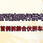 （6853期）最新引流同行拼车群合伙拼车找博主日引百人新玩法