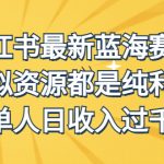 （6721期）外面收费1980的小红书最新蓝海赛道，虚拟资源都是纯利润，单人日收入过千