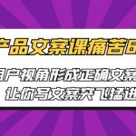 （6560期）产品文案课痛苦60讲，用户视角形成正确文案观，让你写文案突飞猛进