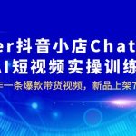 （6242期）peter抖音小店ChatGPT+AI短视频实训 10分钟做一条爆款带货视频 7天引爆销量