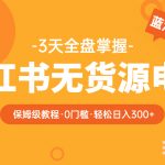 （5912期）2023小红书无货源电商【保姆级教程从0到日入300】爆单3W