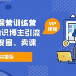 （5503期）私域卖课营训练营：教你做知识博主引流、破冰、发圈、卖课（16节课完整版）