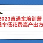 （5462期）2023直通车培训营：直通车低花费-高产出的方法公布！