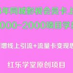 （5400期）2023年同城影视会员卡上门推销日入1000-2000项目变现新玩法及学员答疑
