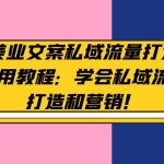 （4987期）美业文案私域流量打造实用教程：学会私域流量打造和营销！