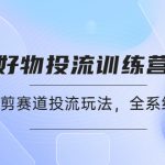 （4378期）好物推广投流训练营：零食混剪赛道投流玩法，全系统课程！