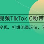 （4689期）短视频TikTok 0粉带货：快速带货变现、打爆流量玩法、无货源玩法！