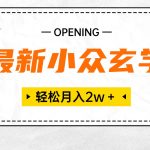 （10278期）最新小众玄学项目，保底月入2W＋ 无门槛高利润，小白也能轻松掌握