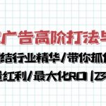 谷歌广告高阶打法与优化，凝结行业精华/带你抓住流量红利/最大化ROI(23节)