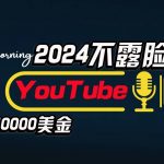 AI做不露脸YouTube赚$10000/月，傻瓜式操作，小白可做，简单粗暴