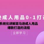 （10493期）亚马逊成人用品0-1打造爆款：系统化讲解亚马逊成人用品爆款打造的流程
