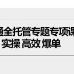 （10917期）速卖通 全托管专题专项课程，实操 高效 爆单（11节课）