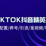 （10998期）海外TIKTOK抖音精英实操班：注册下载/配置/养号/引流/发视频/等等